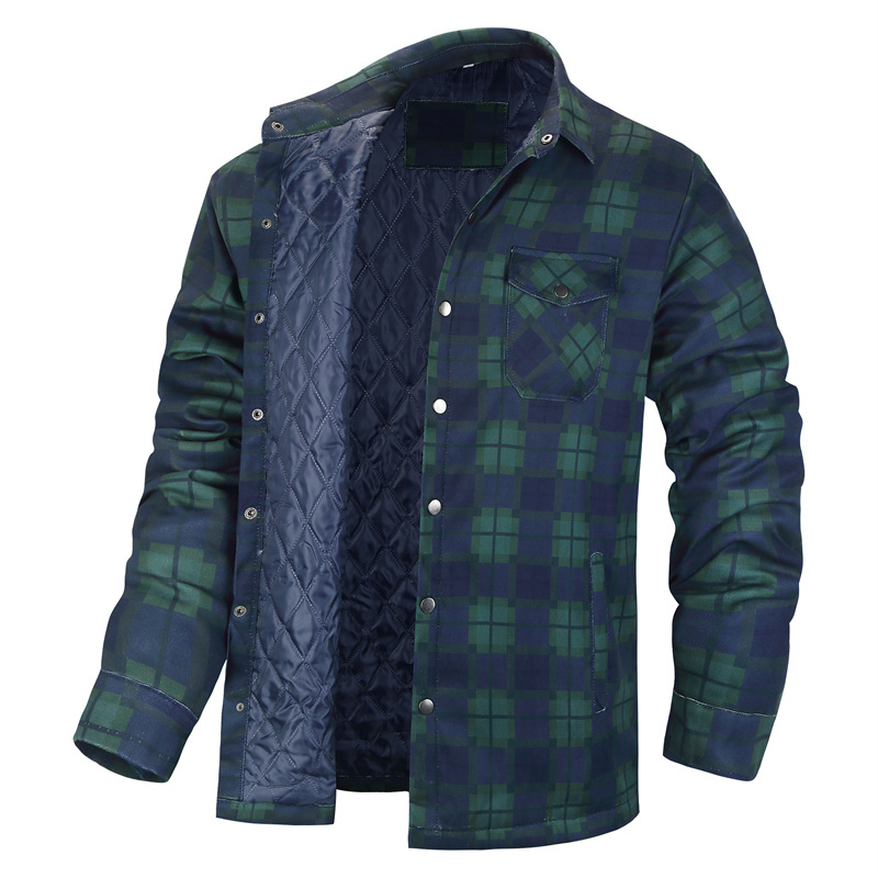 Flannel Shirt Lined - Kemeja kotak-kotak musim dingin untuk pria