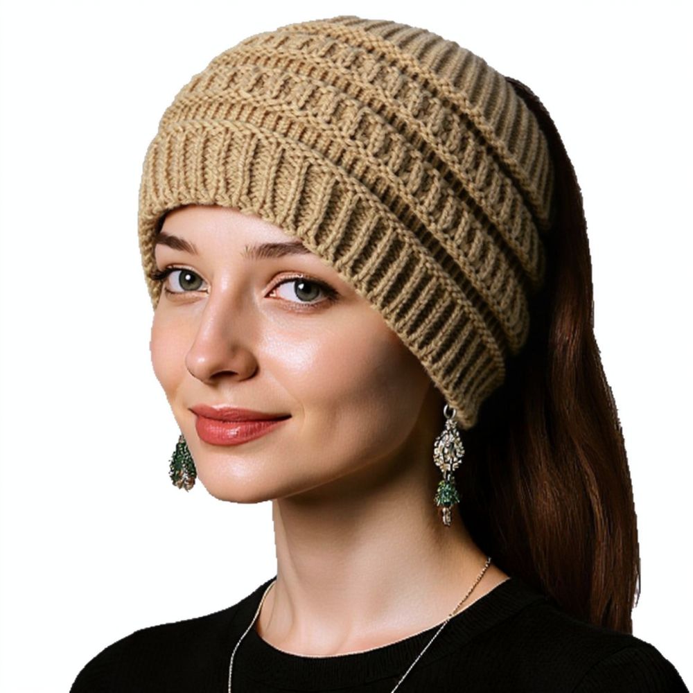 Fleece Ear Warmer Band - Ikat Kepala Rajut Lebar untuk Musim