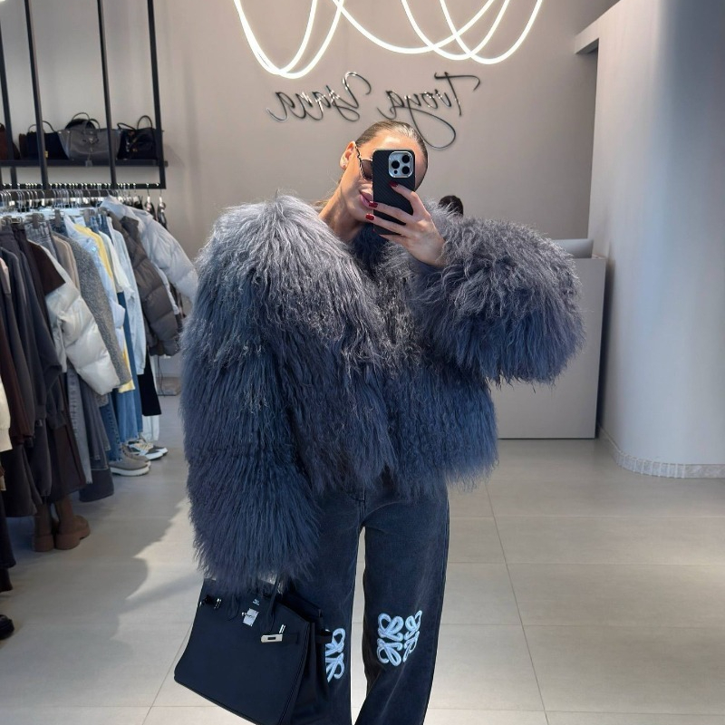 Wool Coat Peacoat - Mantel Bulu Domba Mongolia Fashion 2026