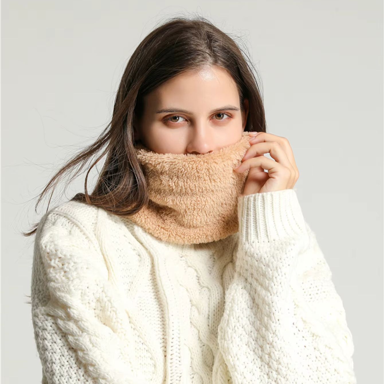Neck Gaiter Fleece - Penghangat Leher Kasual dari Bahan Coral