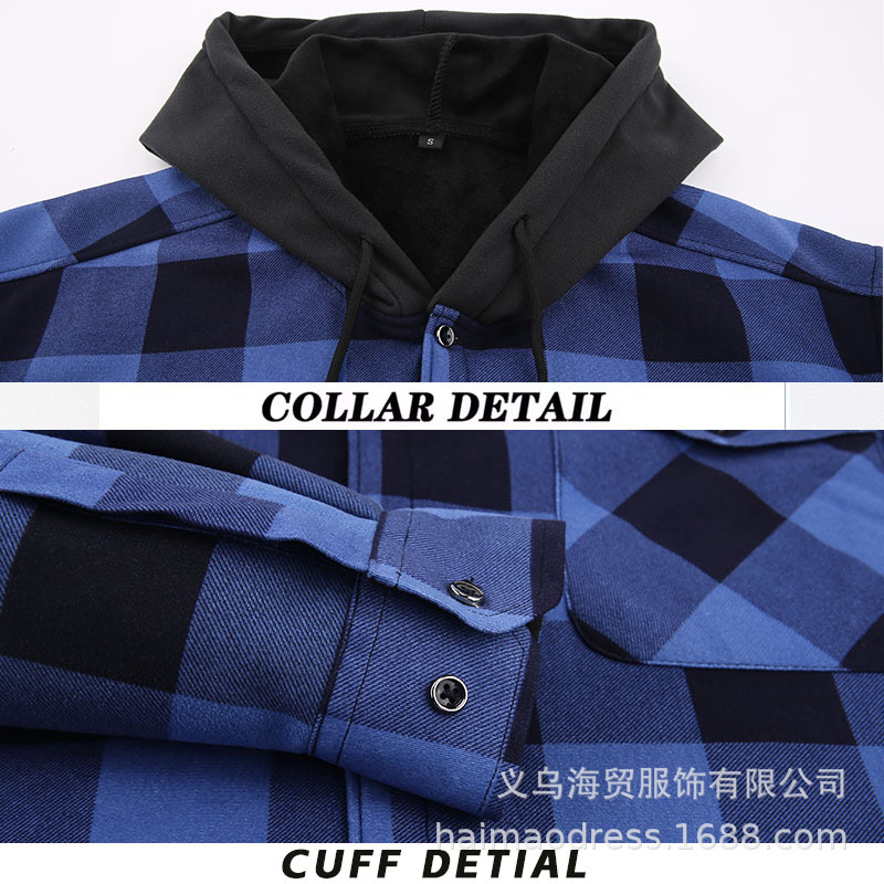 Sweater Hoodie Kasual Pria Gay - Flannel Shirt Lined ulasan dan harga