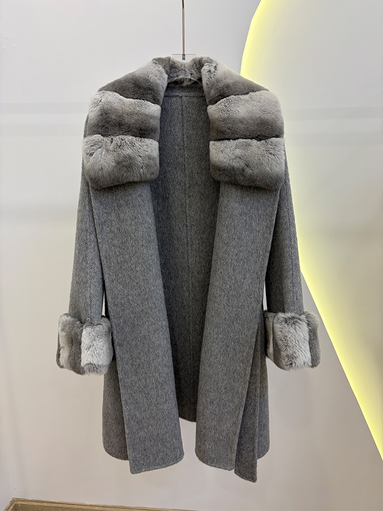 Jaket Mantel Bulu Asli Musim G - Wool Coat Peacoat ulasan dan harga