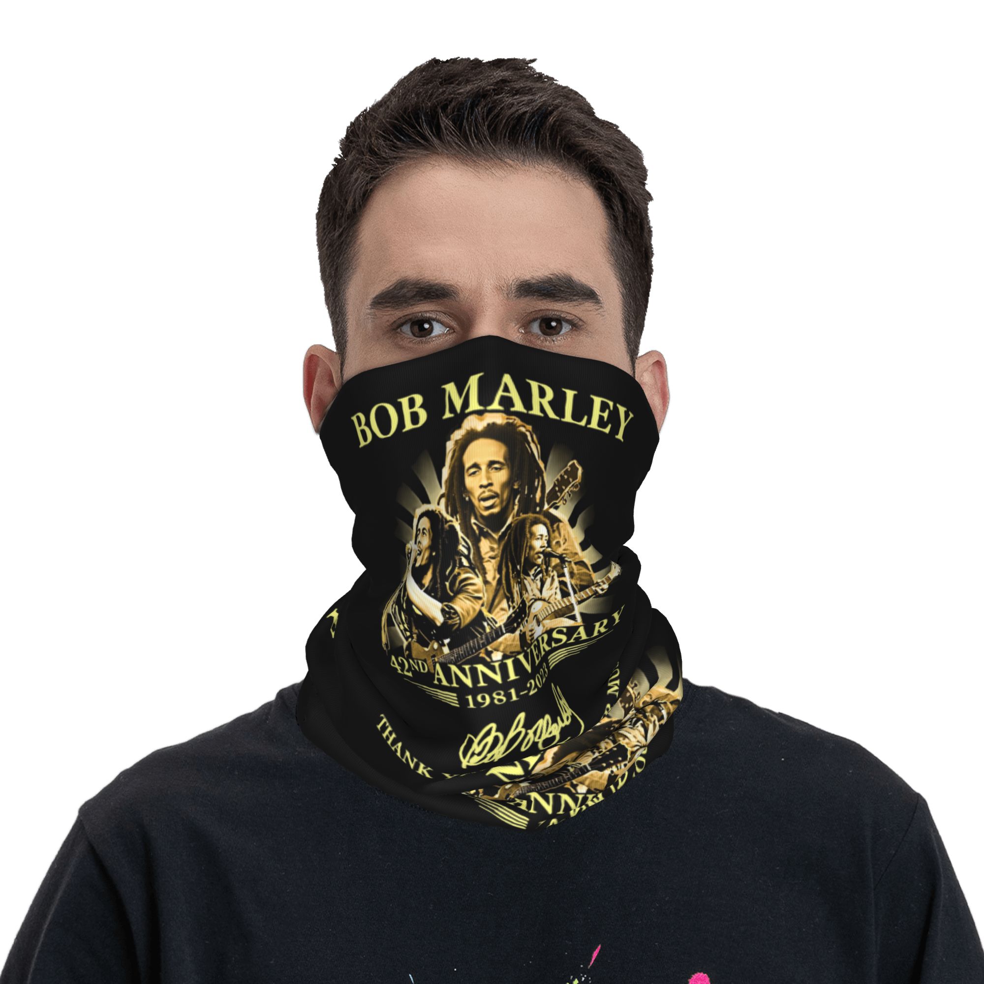 Bandana Penutup Leher Bob Marl - Neck Gaiter Fleece ulasan dan harga